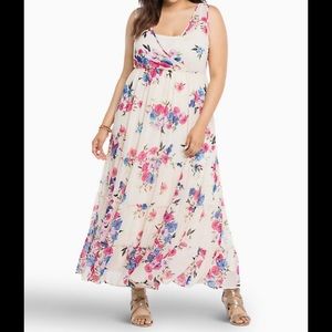 Torrid Cream Floral Dress